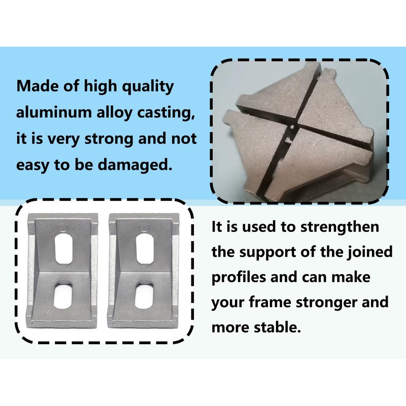 KAPSING Angle Connectors 40 x 40 mm Mounting Material 90