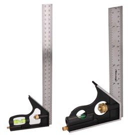 6” + 12” Engineers Square Adjustable Combination Set Square + Spirit Level 2pc