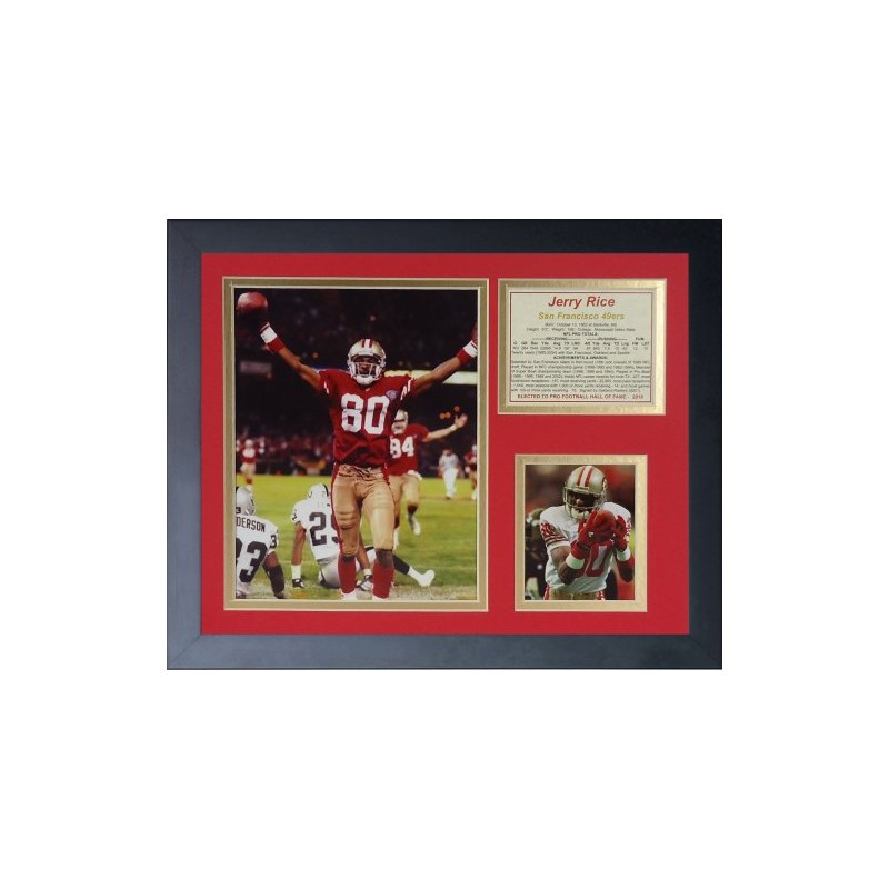Legends Never Die Jerry Rice Touchdown Framed Photo Collage, 11x14-Inch,