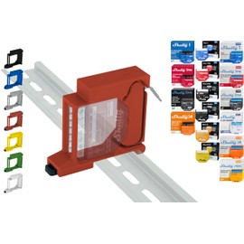 Top-Hat Rail Holder "Single" for 18 Shellys: 1 Gen3, 1PM Gen3, 2PM Gen3, i4 Gen3, Plus 1, Plus 1PM, Plus 2PM, Plus i4, Plus 0-10V Dimmer, Wave 1, Wave 1PM, Wave 2PM, Wave Shutter, Wave i4 (Red)