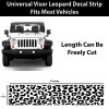 ClearSurface Universal Leopard Cheetah Print Front Windshield Visor Die Cut