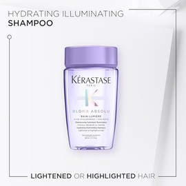 KRASTASE Bain Lumiere Blond Absolu  Shampoo para Cabello Rubio  Detoxifica, Fortalece e Ilumina Cualquier Tipo de Cabello Rubio  Con cido Hialurnico  