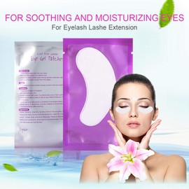 50 Pairs Eye Professional Eyelash Lash Extension Under Eye Gel Patch with Dynamic Fit Eye Extensions Lashes Beauty Eye Pads, Lint-free purple