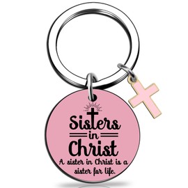 OEHEDOU Christian Gifts For Women Sister Gifts Religious Gifts For Sister In Christ Best Friendship Keychain Christian Birthday Gift For Sisters Friends Female Inspirational Gifts For Sisters