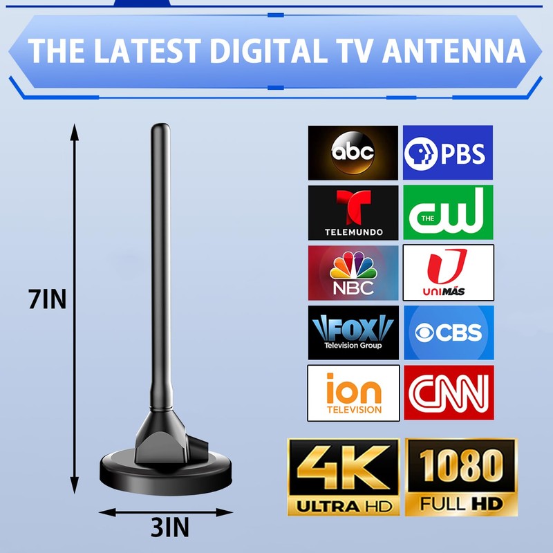 Digital Antenna for Smart TV Indoor, TV Antenna for Local