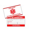 DNR Do Not Resuscitate Plastic Wallet Sized Card 5pk 2x3.5”