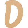 Unfinished 10 Inch Wooden Letters, Wood Alphabet D Small Craft