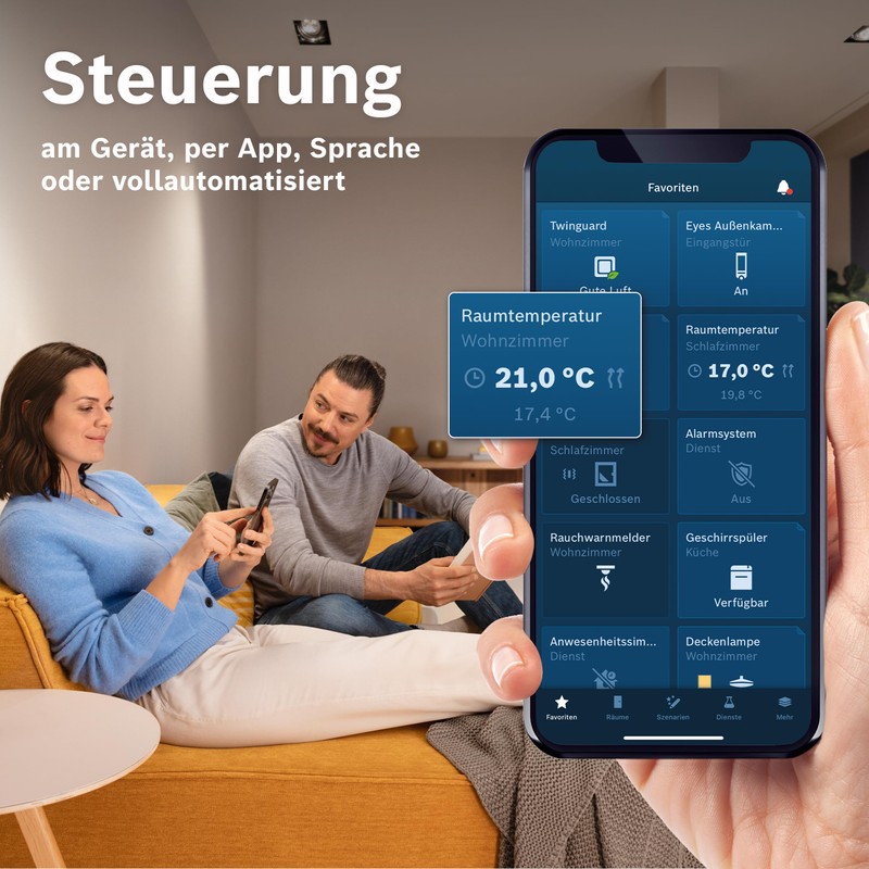 Bosch Smart Home Radiator Thermostat II [+M], Smart Thermostat, Flexible