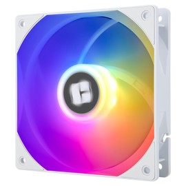 Thermalrlght TL-C12RW-S V2 CPU Fan Case Cooler PWM Fan, 4pin PWM Connector Computer Fan with ARGB Aperture, 1500RPM Speed PC Cooling Fan(120mm,White)