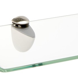 Spancraft Glass Osprey Bent Glass Shelf, Chrome Bracket, 8 x 32