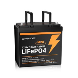 12V 100Ah Mini LiFePO4 Lithium Battery，10-Year Lifespan with Up to 15000 Cycles, Upgraded 100A BMS Group 24 Lithium Battery in Small Size,1280Wh Energy LiFePO4 Battery for RV,Trolling Motor