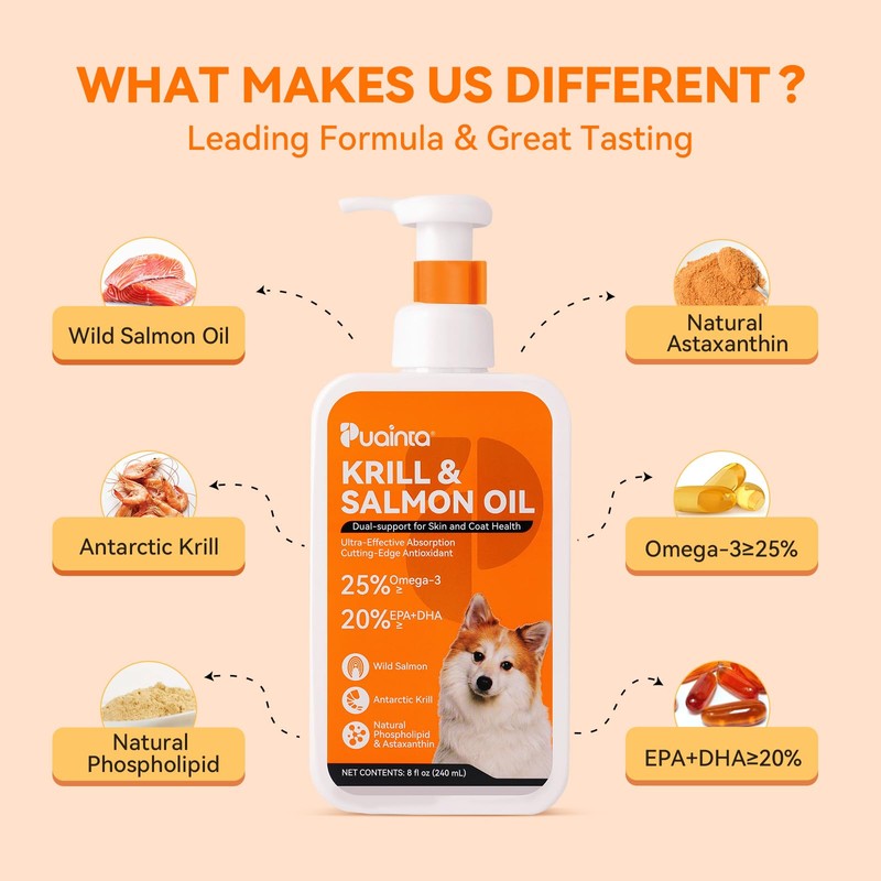 PUAINTA PUAINTA 8oz Dog Shampoo and 8 oz Krill Salmon