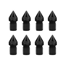 Ideaformeri IR3 V2 8 Pcs Nozzle Kit, 4 Pcs 0.4mm, 2 Pcs 0.6mm, 2 Pcs 0.8mm, for IR3 V2 3D Printer, Supports TPU/PLA/PETG/ABS Filaments