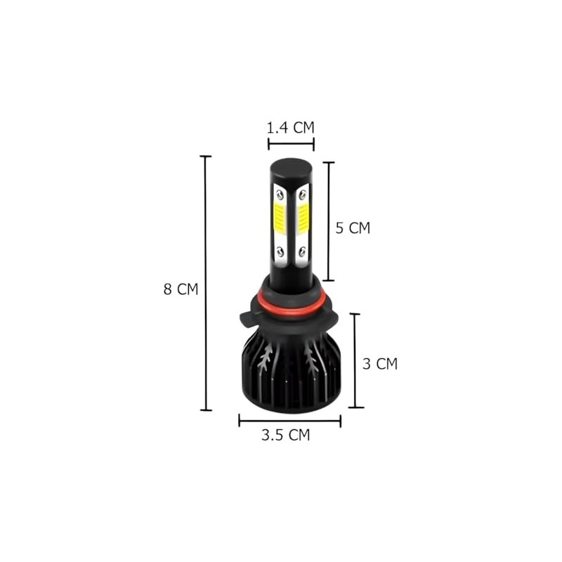 Kit Faros Delanteros Led 4 Lados Auto Hb5 9007 H4