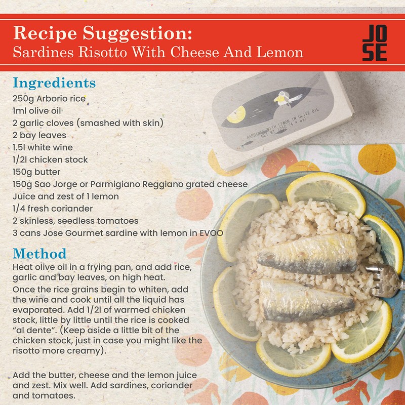 Canned Sardines with Lemon and Olive Oil by Jose Gourmet,