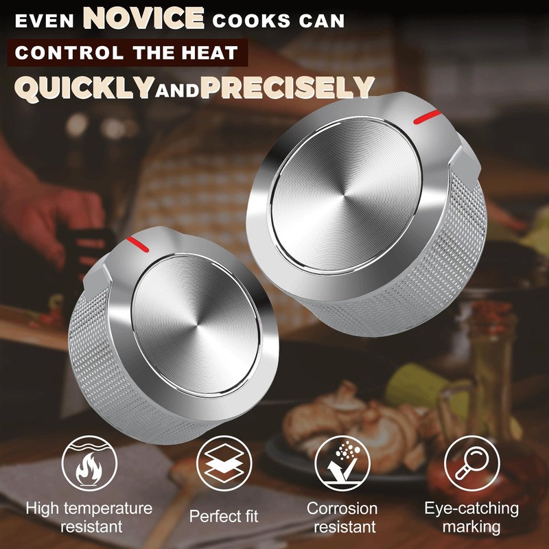 NISHCON W11156487 W10823529 Replacement for Kit.chen-Aid Whirlpool Stove knobs, Replaces