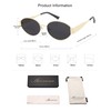 AMOMOMA Retro Oval Trendy Sunglasses for Women Designer 2024 Womens