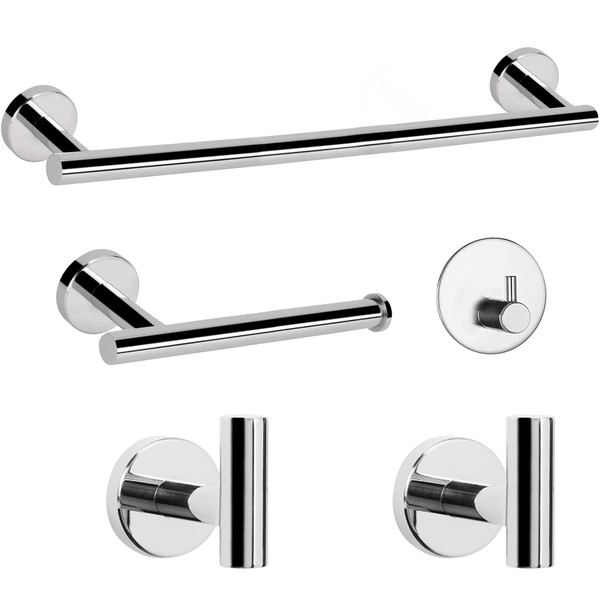 NearMoon 5 Pcs Bathroom Hardware Set SUS 304 Thicken Stainless