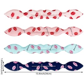 4 Pcs Deft Hair Bun Maker French Twist Donut Hair Bun Rabbit Ear Bun Twister Lip Flexible Donut Quick Hair Styling Accessories for Women Girls