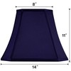 GO&SO Rectangular Blue Lamp Shades Square Cut Corner, 8x14x11 Inch