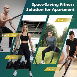 Ropeless Battle Ropes for Home Gym, Weighted Workout Cords for HIIT, Strength, and Low-Impact Cardio Training