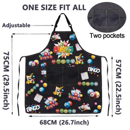 Bingo Lovers Gifts Bingo Apron Bingo Gifts for Women Men Bingo Kitchen Cooking Apron with Pocket Bingo Player Gifts, bingo apron