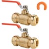 (Pack of 2) AB 1 Inch Push to Connect Ball