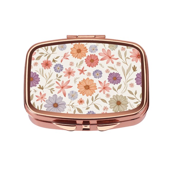 Dynippy Dynippy Pill Case Pill Box with Mirror Retro Pocket