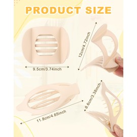 WELROG Pack of 6 Flat Hair Clips for Women, Duckbill Hair Clip, Non-Slip French Hair Clip for Sports and Yoga, Flat Claw Clip