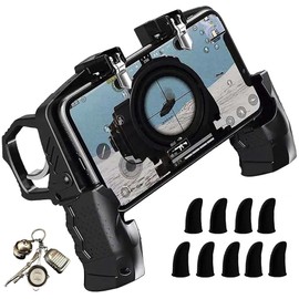 Mikirini 11 in 1 Mobile Phone Game Controller for PUBG/Call of Duty/Knives out, Cell Phone L1R1 Gaming Triggers for 4.5-6.7" iPhones/Android Phones