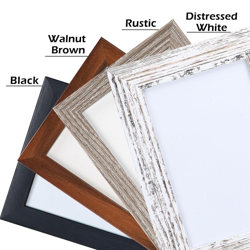 QUTREY Black 4x6 Hanging Picture Frames Set of 2, 4