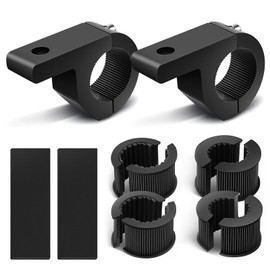 FOVKO 2 Packs LED Light Bar Mounts, ATV UTV Tube Clamps Light Bar Mounting Brackets, Light Bar Mounting Brackets Bar Clamps with Three Rubber Pads