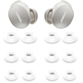 Rqker Eartips Compatible with Bose New QuietComfort Earbuds 2024 New, 6 Pairs S M L Sizes Soft Silicone Replacement Tips Eartips Earbuds Tips Compatible with Bose New QC Earbuds 6 Pairs White