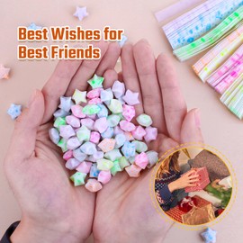Luminous Star Paper Strips , 210 Sheets Star Origami Paper of The 12 zodiac signs, Lucky Star Paper Strips Origami Kit DIY Paper Art Great Gift