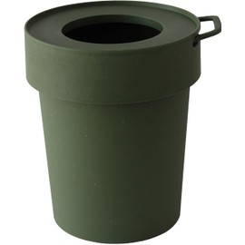 Way-be 240037 TapTrash Trash Can with Hidden Bag, Khaki, Size L, 2.6 gal. (10 L)