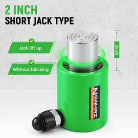 Newhai Hydraulic Porta Power Kit 20 ton Hydraulic Ram Jack + cp-180 Hand Pump Hydraulic Lifting Cylinder Tool Retract Automatically for Industrial Factory DIY Use