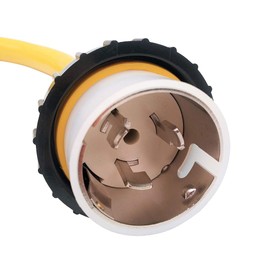 Parkworld 886399 Shore Power 50A to RV & EV Power Adapter Cord NEMA SS2-50P/CS6365 to 14-50R 1.5FT (Yellow)