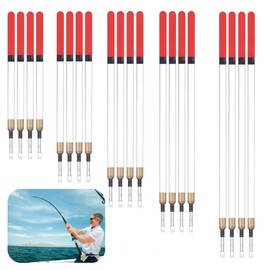 40PCS Coarse Fishing Floats Set - Transparent Waggler & Pole Floats Tackle for Still/Running Waters, 5 Sizes Durable Plastic Floaters with Hi-Vis Tips（5 Sizes Kit）