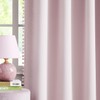 Pink Blackout-Curtains for Bedroom Pom Pom Thermal Insulated 100% Full