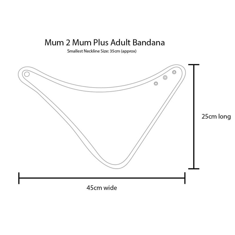 Mum 2 Mum PLUS Bandana Large Adult Bib