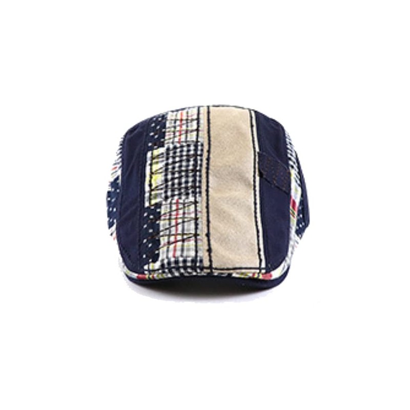 WITHMOONS Mens Newsboy Flat Hat Cotton Patchwork Cabbie Catsby Buckle