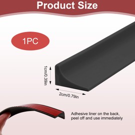 cxxtkcxxlc 200CM Silikon Duschlippe, Wasserstopper Schwallschutz Dusche, Silikon Wasserstopper für Duschtür, Silikon Wasserbarriere für Bad und Küche, Duschschutzleiste zur Abdichtung (Schwarz)