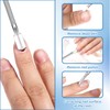 Lnngub 5 Pcs Dual Head Cuticle Pushers,Metal Cuticle Pusher and
