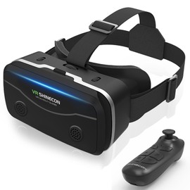 Reiwa 8 Year Remote Control Set Version, VR Goggles for Smartphones, Bluetooth Controller, Ultra Wide Angle, 120° Viewing Angle, Focus & Eye Width, Adjustable, Aspherical Optical Lens, DMM Blue Light