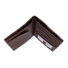 CTM Men's Leather Hipster Wallet, Brown