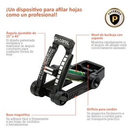 SHARPAL 194H afilador de cuchillas de piedra de afilar guía de ángulo de piedra de afilar, cincel/guía de afilado de hoja de hierro plano, buscador de ángulo de borde de cuchillo
