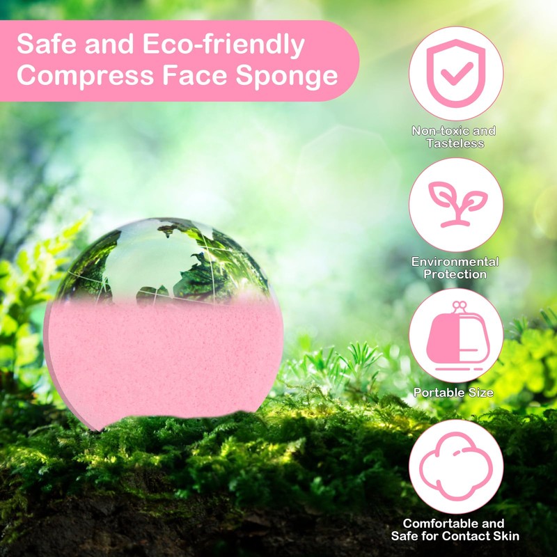84 Pcs Facial Sponge Compressed, Luxiv Face Cleansing Sponge for