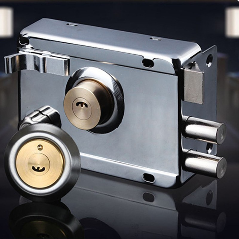 Exterior Gate Lock Stainless Steel Copper Lock Core Left Open