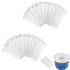 Pack of 20 Skimmer Socks, Skimmer Filter, Filter Socks Pool Saver, Skimmer Net, Skimmer Socks, Skimmer Nets for Fine Filtering for Removes Grass, Skimmer Basket, Reusable for Oil, Removes Slag, Leaves