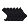 TCK 6 Pair Work & Athletic Crew Socks (Black, Medium)